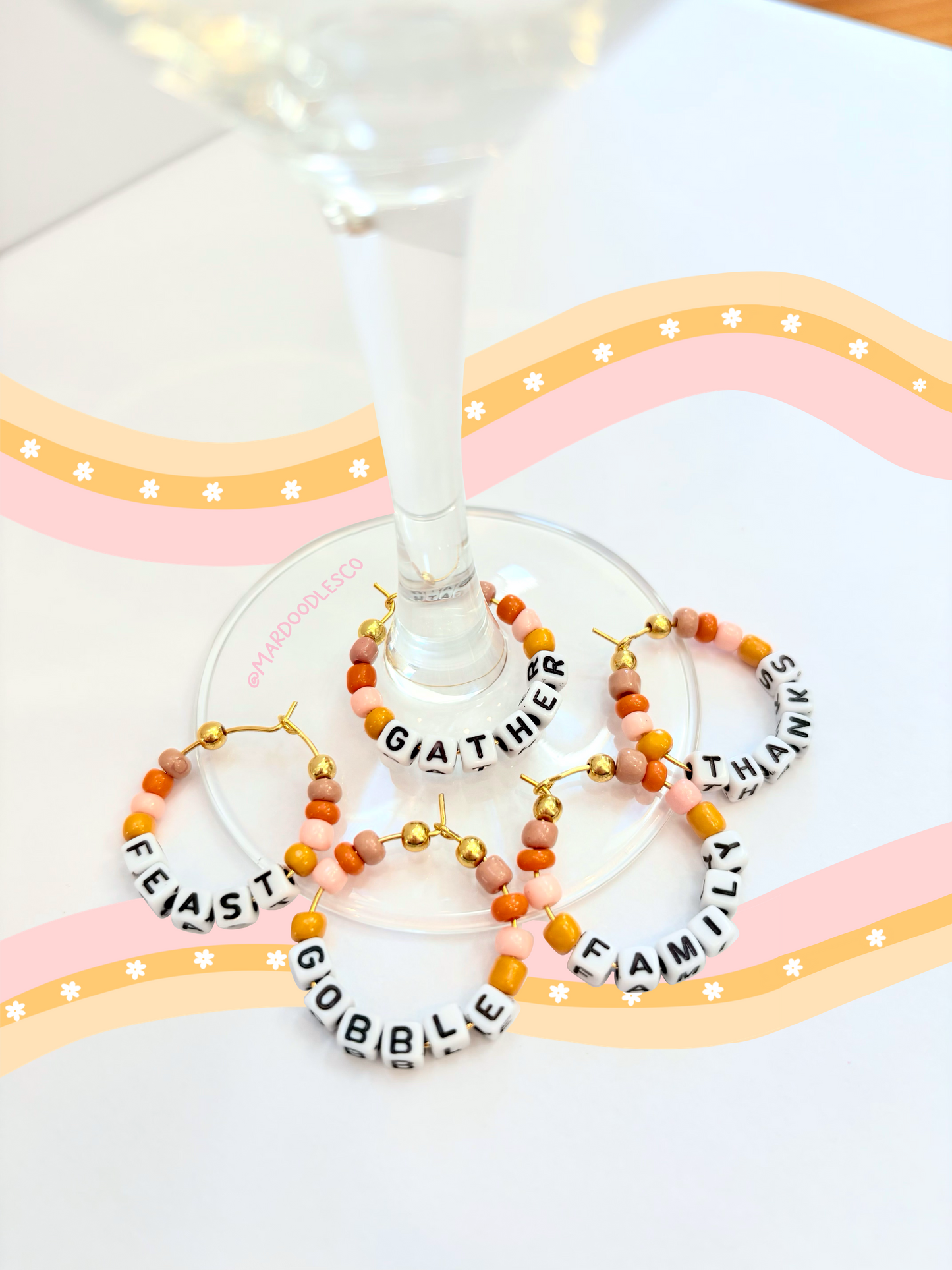 Thanksgiving Wine Charms