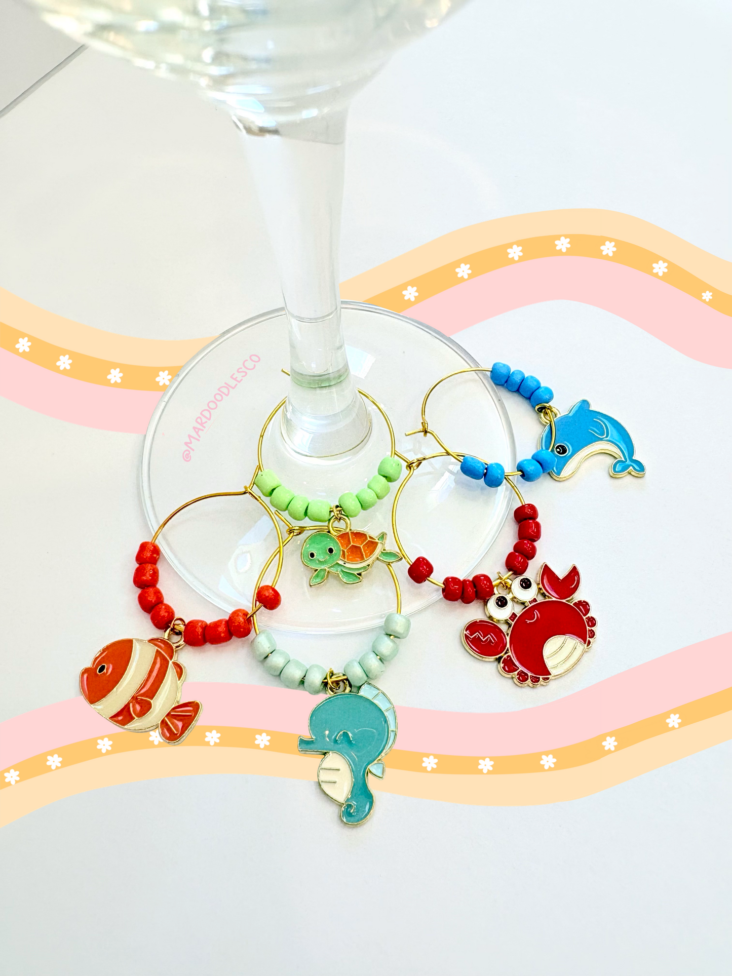 Under The Sea Wine Charms