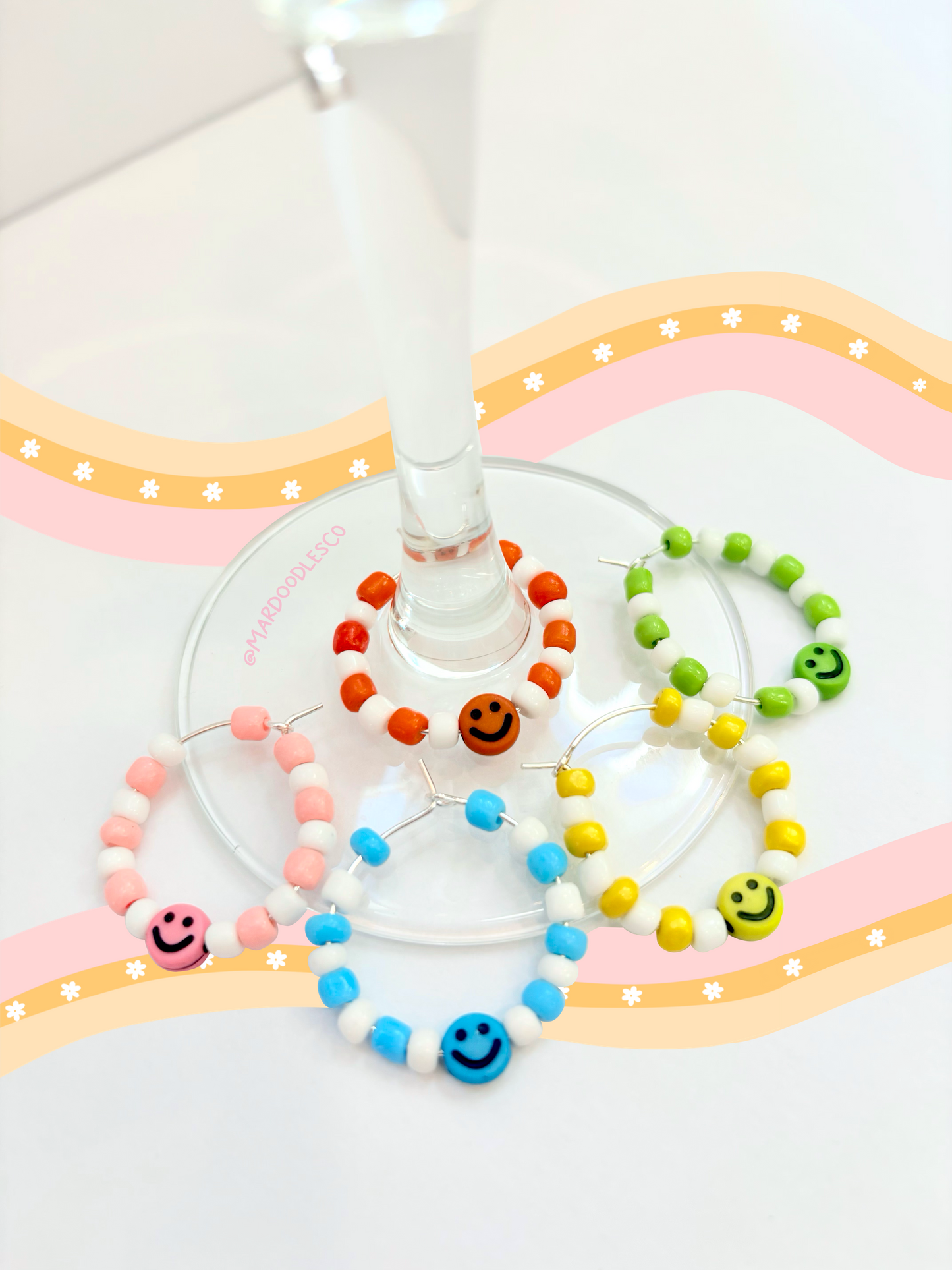 Happiest When Drinking Wine Charms