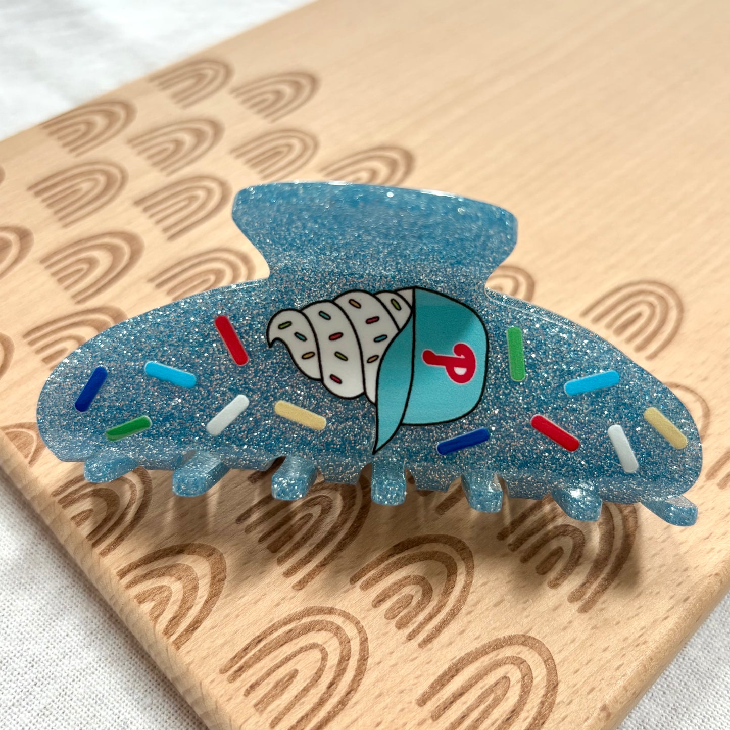 Blue Ice Cream Claw Clip