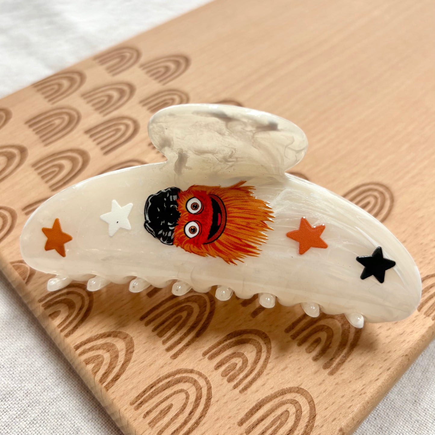 Orange Mascot Claw Clip