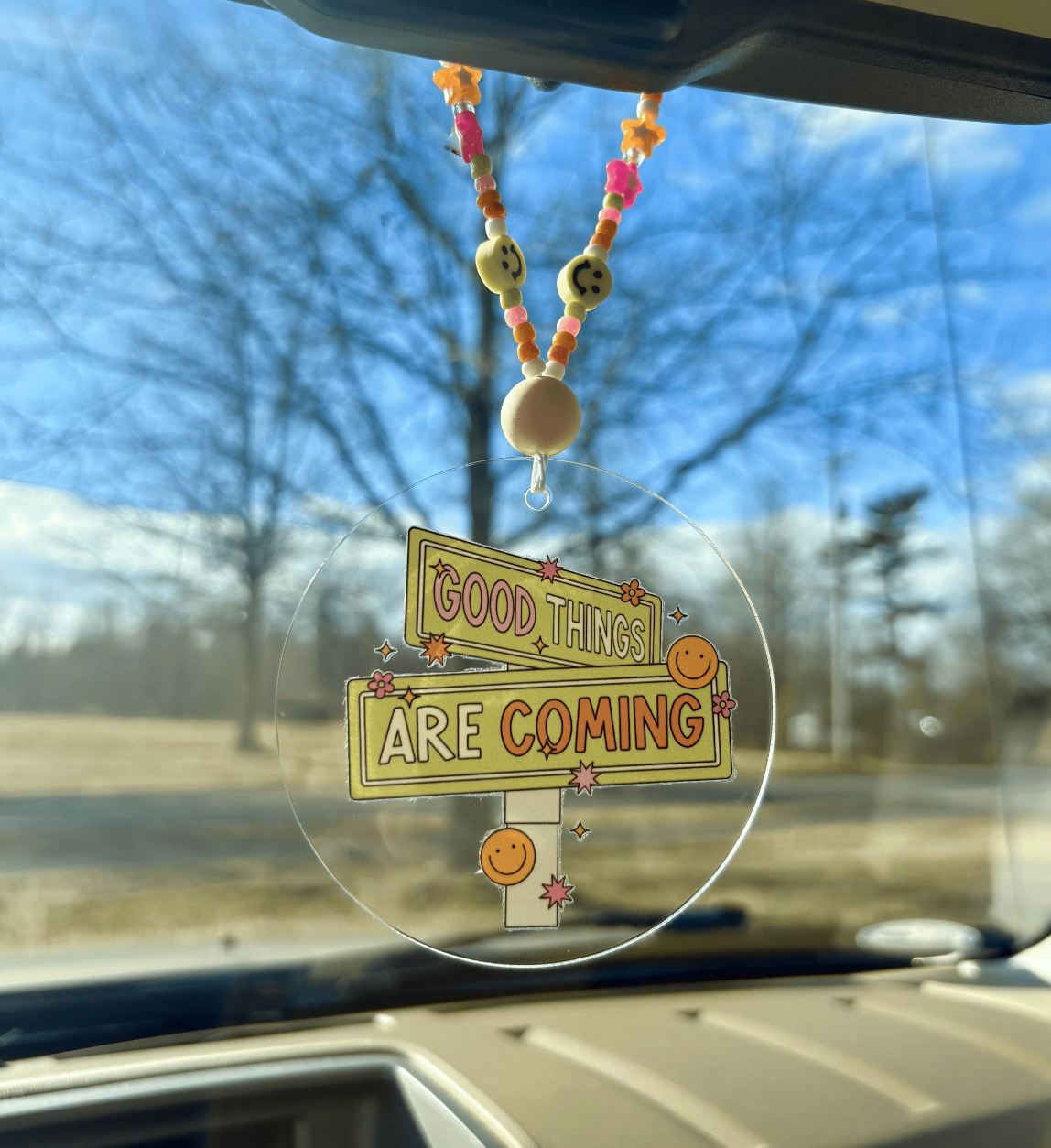 Good Things Are Coming Car Charm