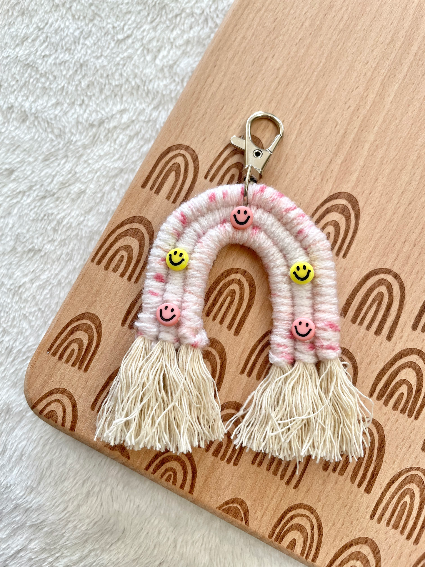 Pink & Yellow Rainbow Keychain