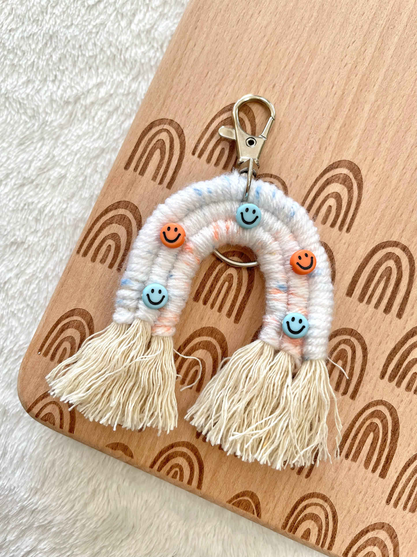 Blue and Orange Rainbow Keychain