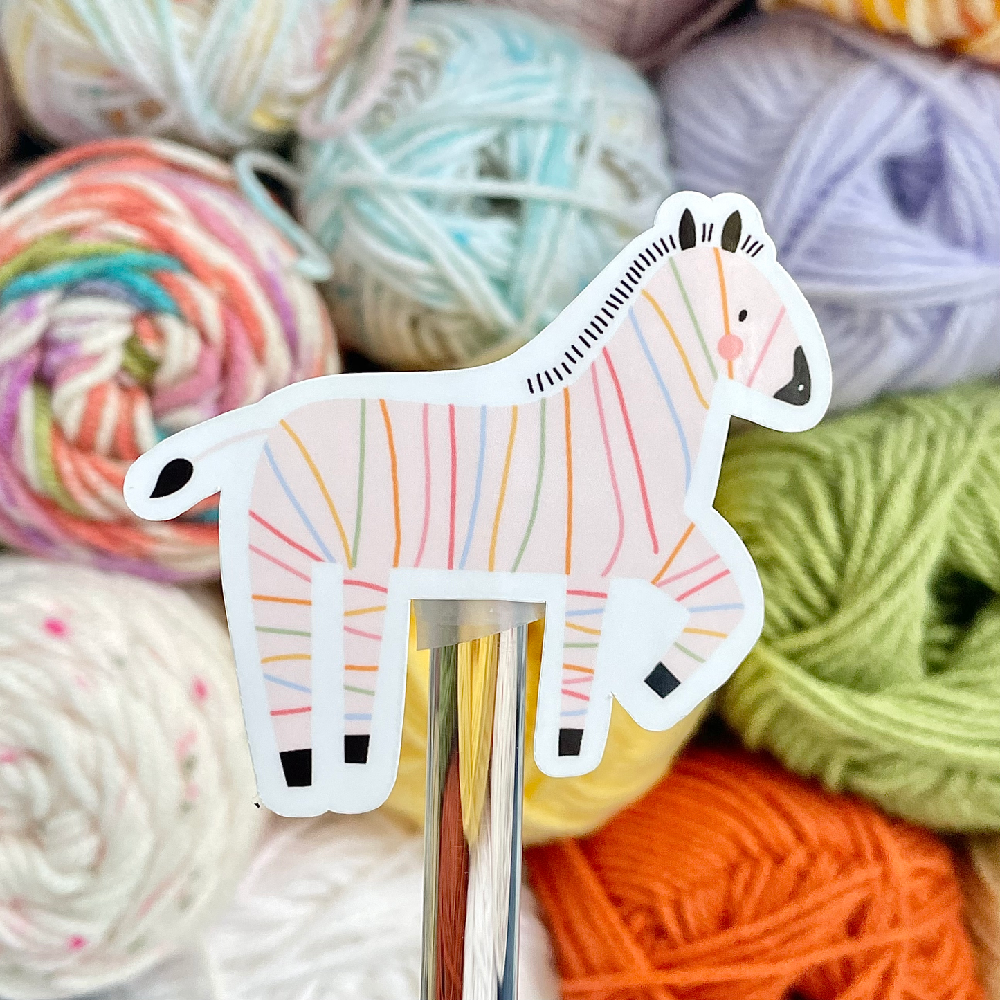 Rainbow Zebra Sticker