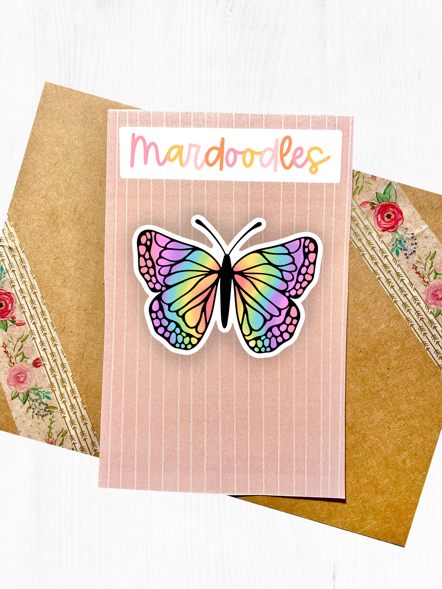 Rainbow Butterfly Sticker