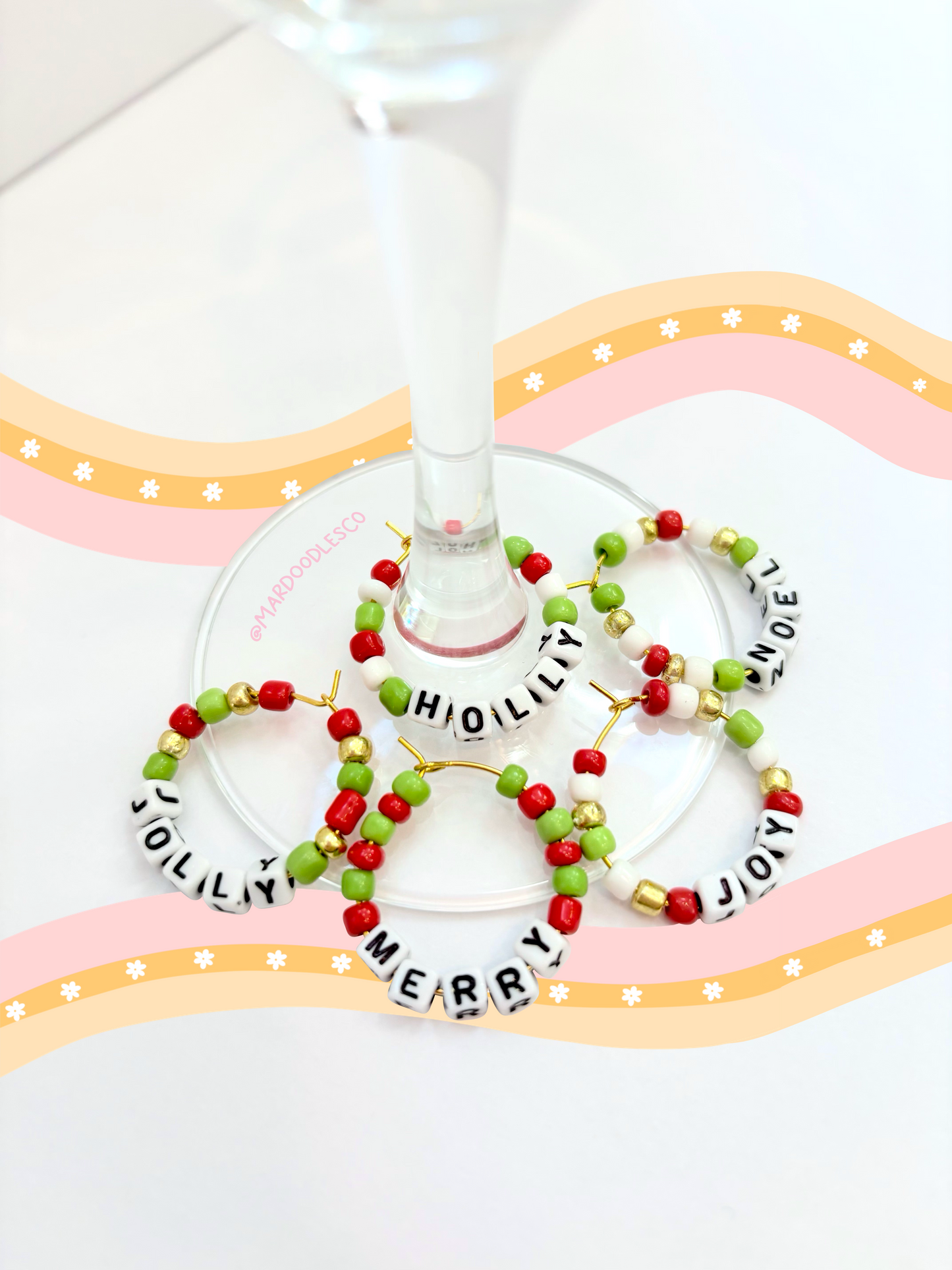 Christmas Wine Charms
