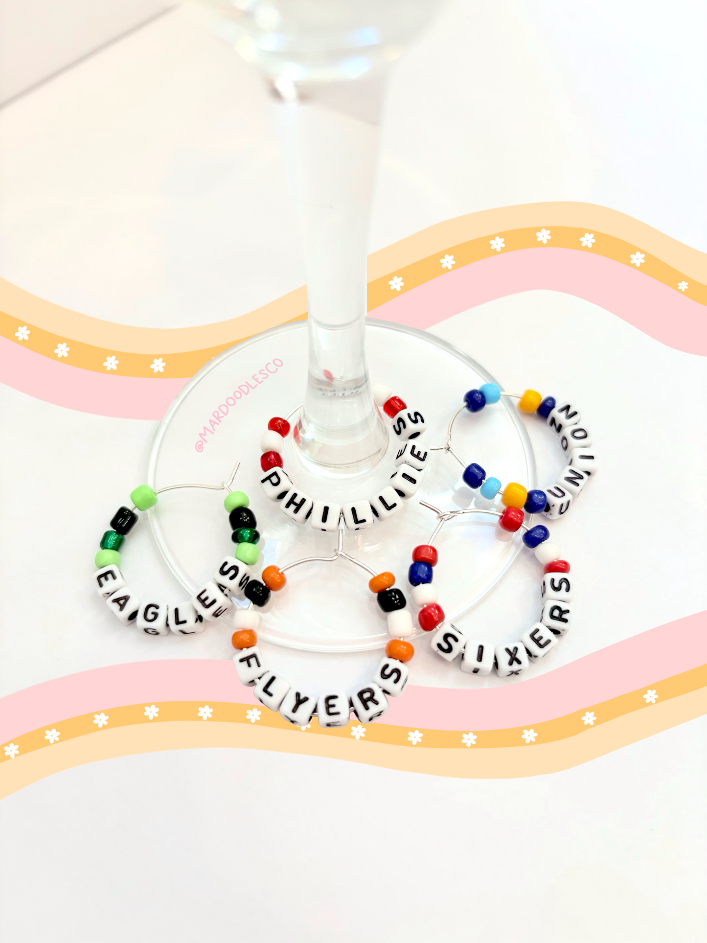 Philly Sports Wine Charms