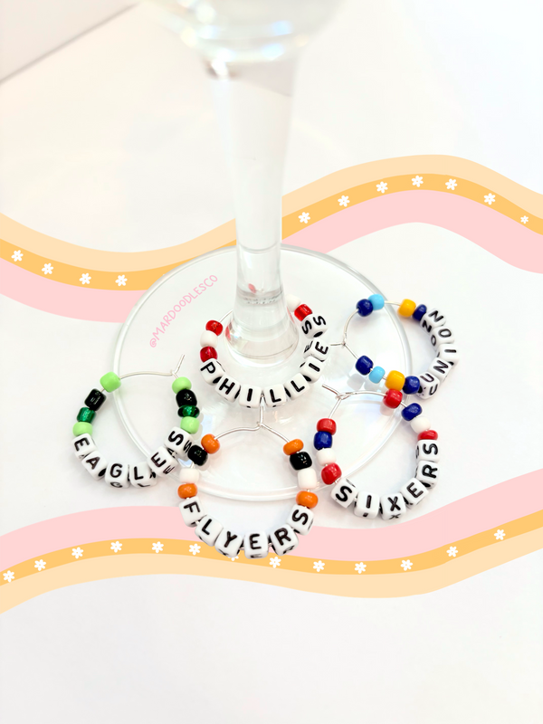 Philly Sports Wine Charms