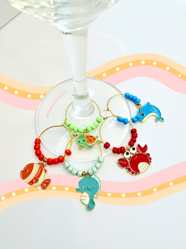 Under The Sea Wine Charms