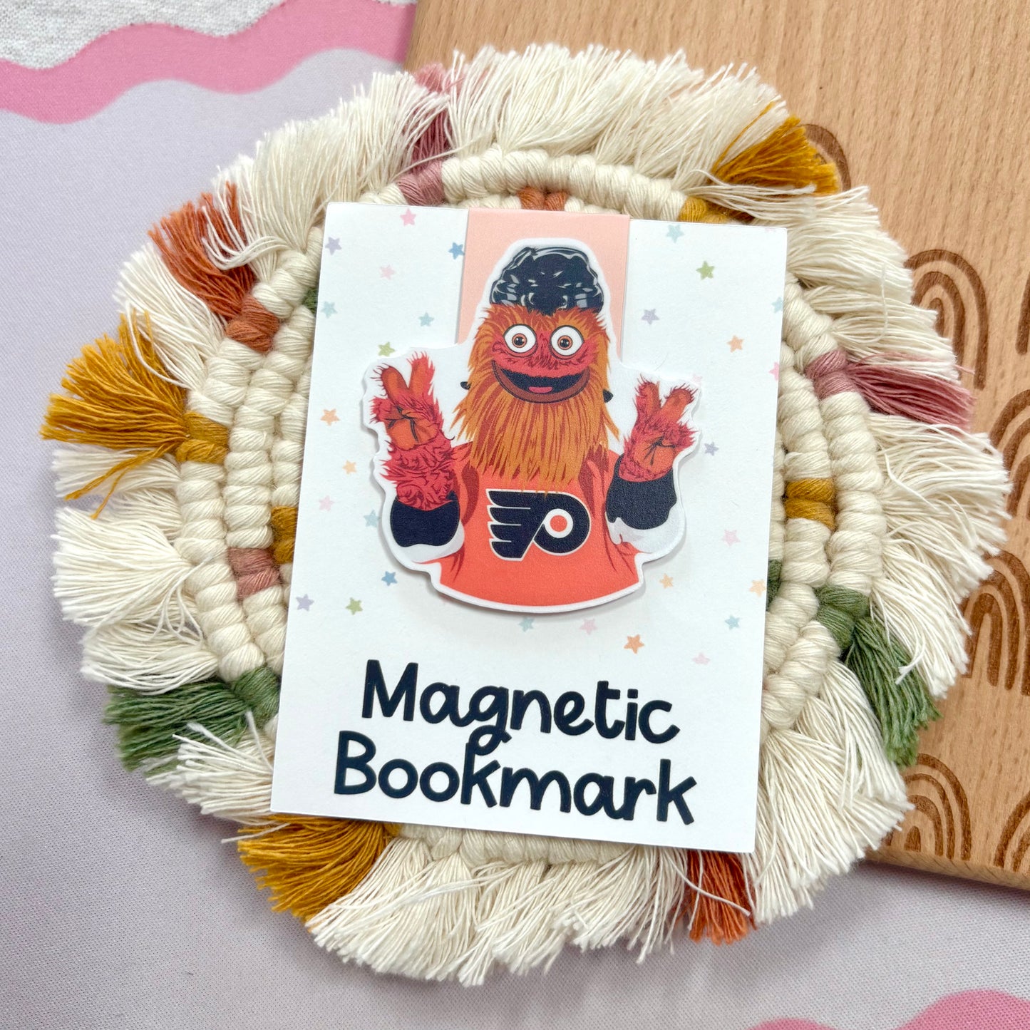Orange Mascot Magnetic Bookmark