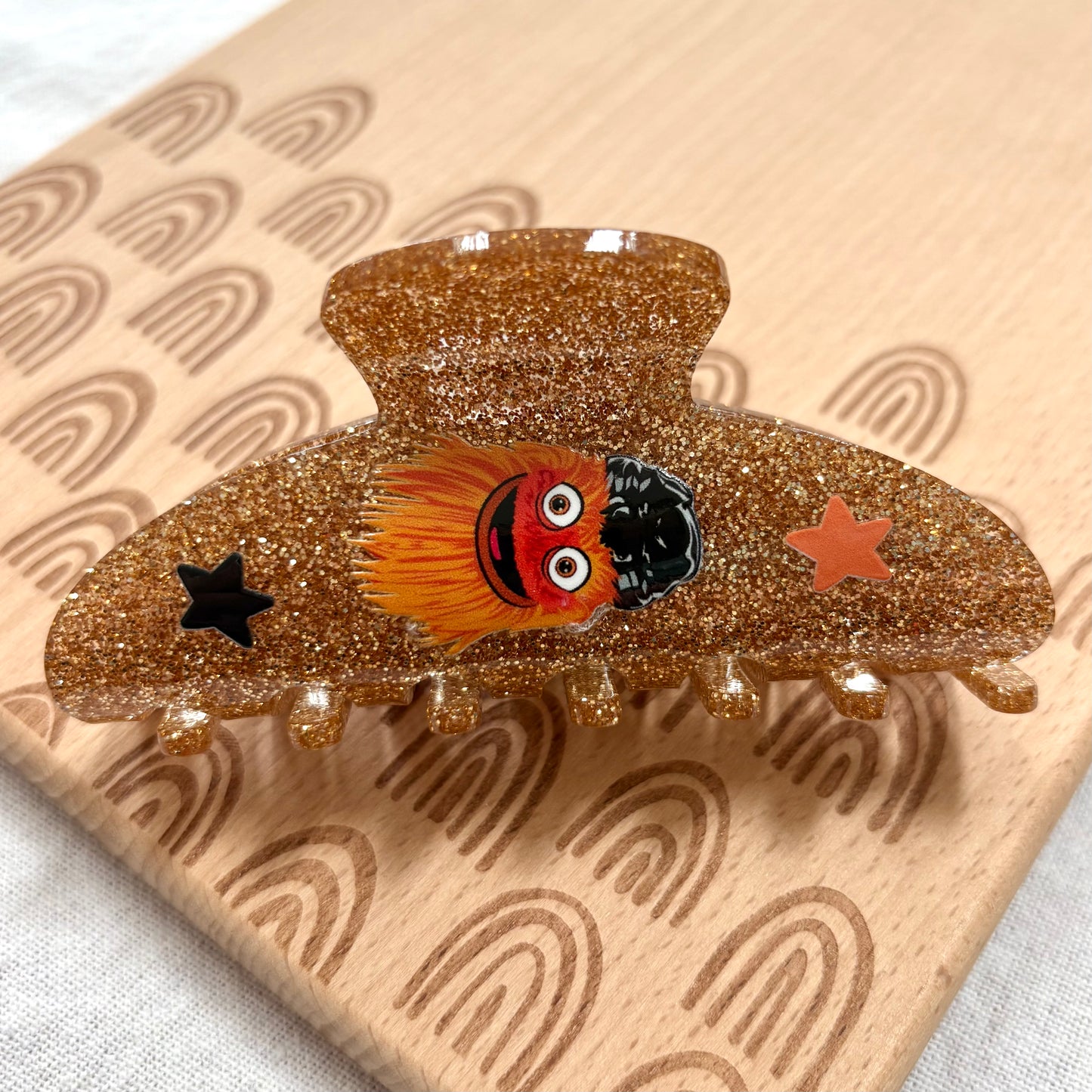 Orange Mascot Claw Clip