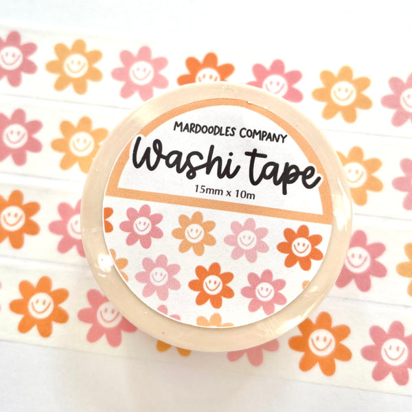 Smiley Face Flower Washi Tape