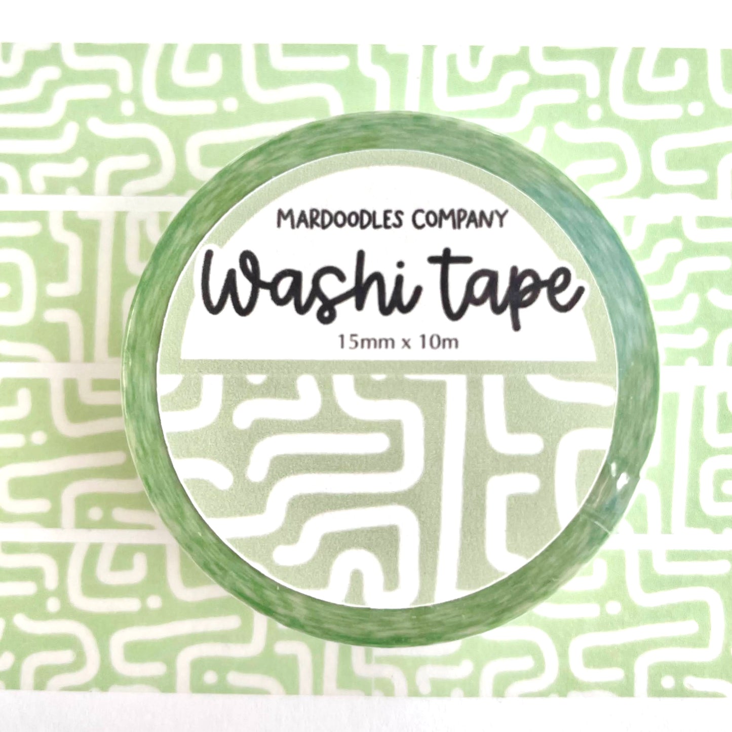 Green Squiggle Washi Tape