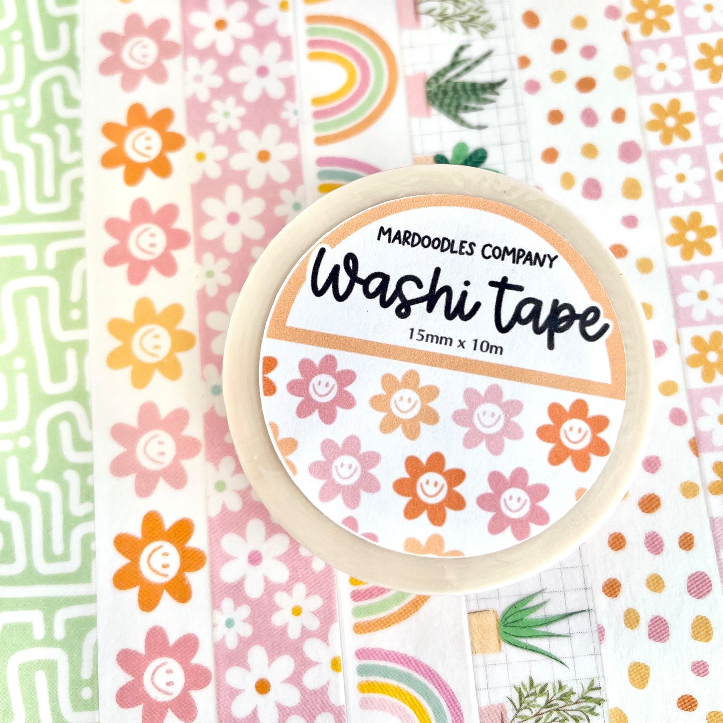 Smiley Face Flower Washi Tape