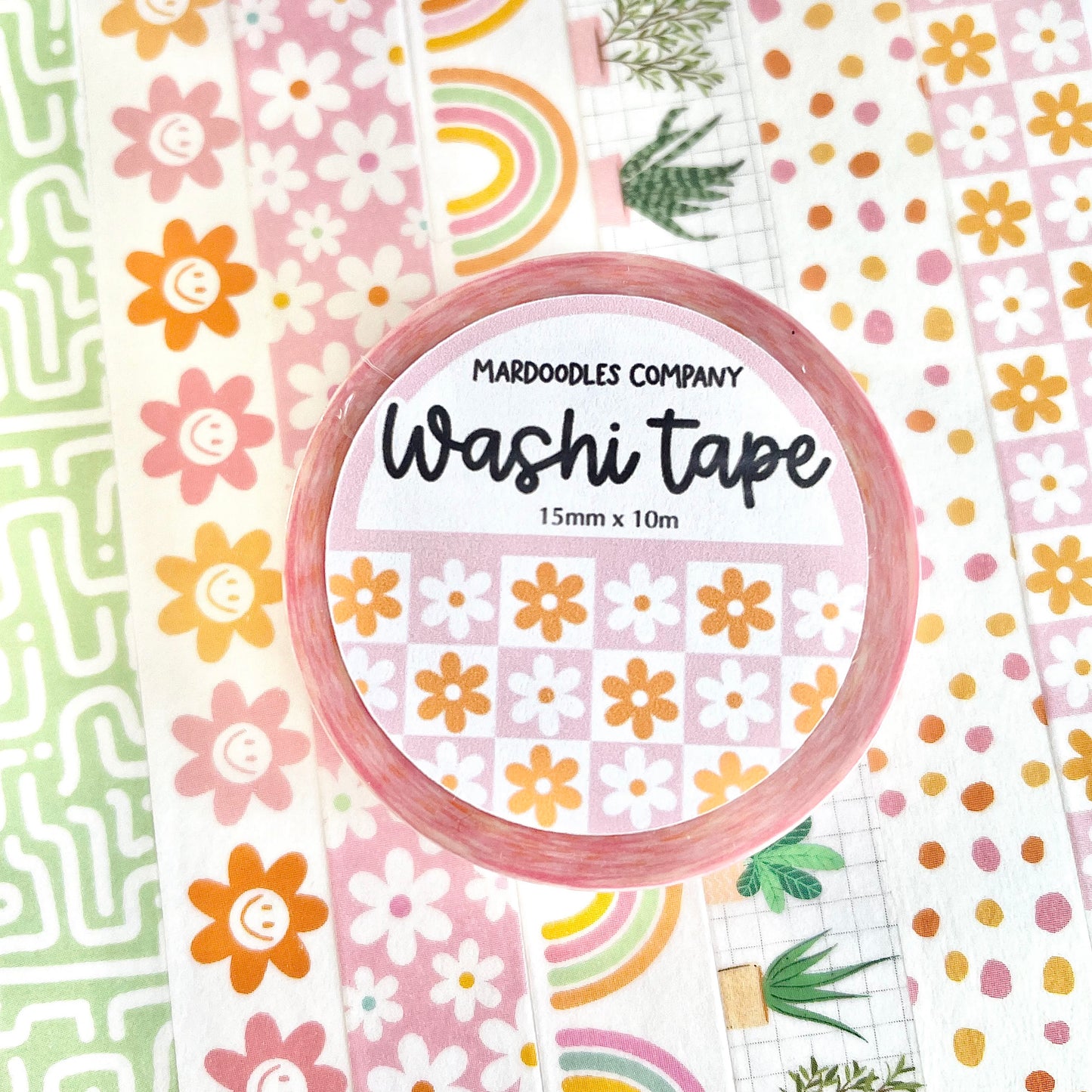 Checkered Daisy Washi Tape