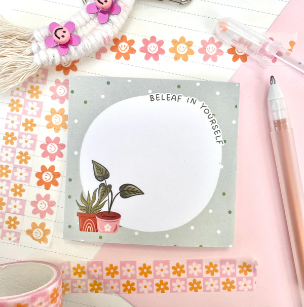 Beleaf In Yourself Sticky Notes