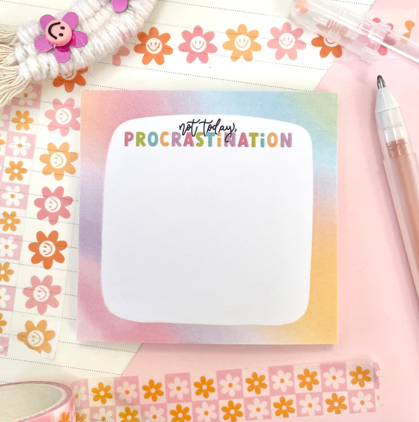 Not Today Procrastination Sticky Notes