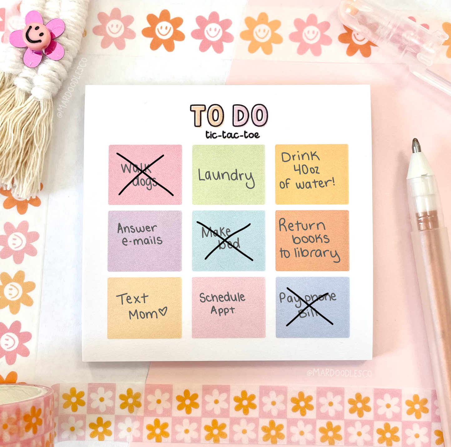 Tic-Tac-To Do Sticky Notes