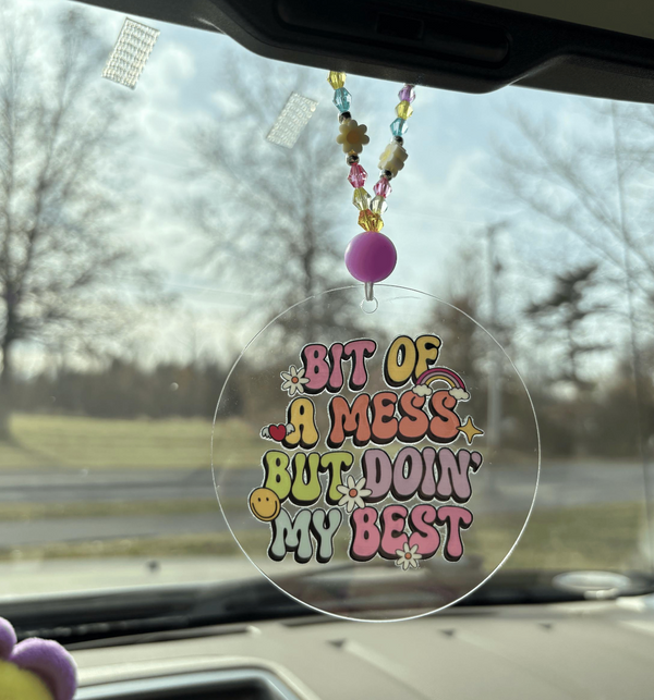 Bit Of A Mess Car Charm