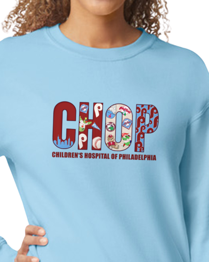 CHOP Baseball Blue Crewneck