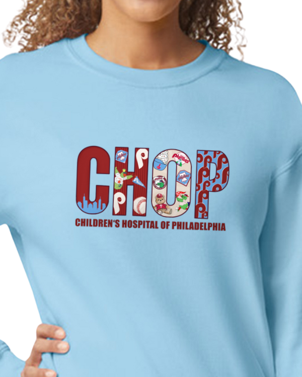 CHOP Baseball Blue Crewneck