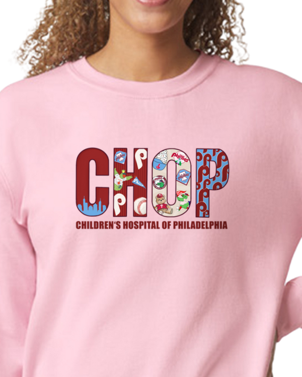 CHOP Baseball Pink Crewneck
