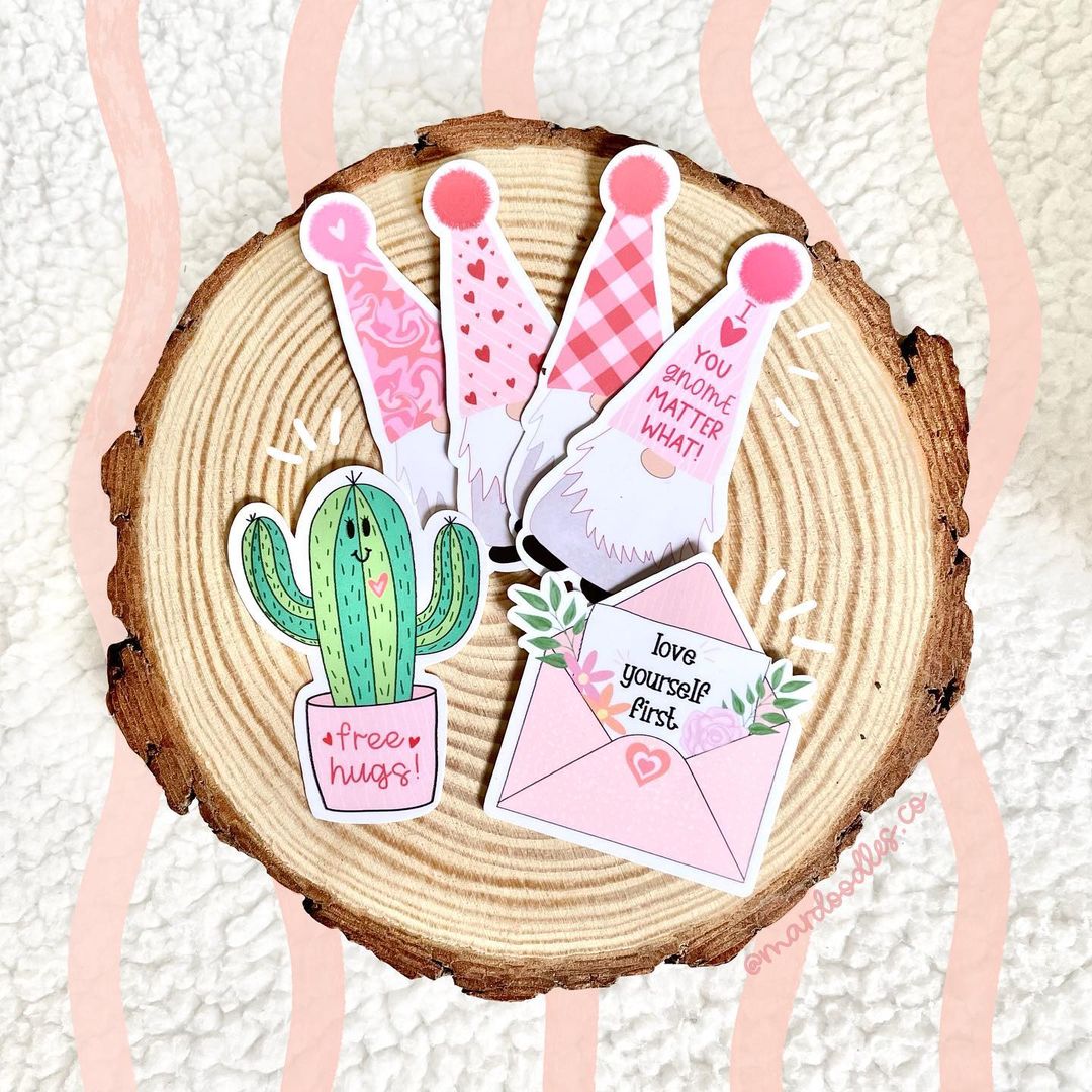 Valentine's Day Gnome Stickers