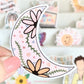Floral Moon Sticker