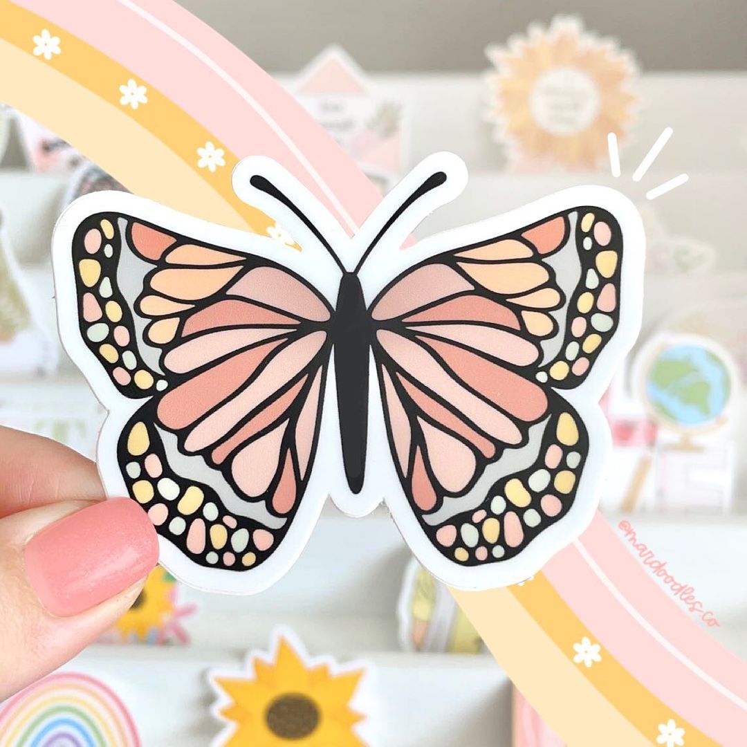 Muted Butterfly Sticker