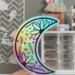 Holographic Floral Moon Sticker