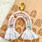Smiling Daisies Rainbow Keychain