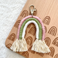Pink and Green Rainbow Keychain