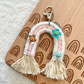 Multi-Colored Smiley Flower Rainbow Keychain
