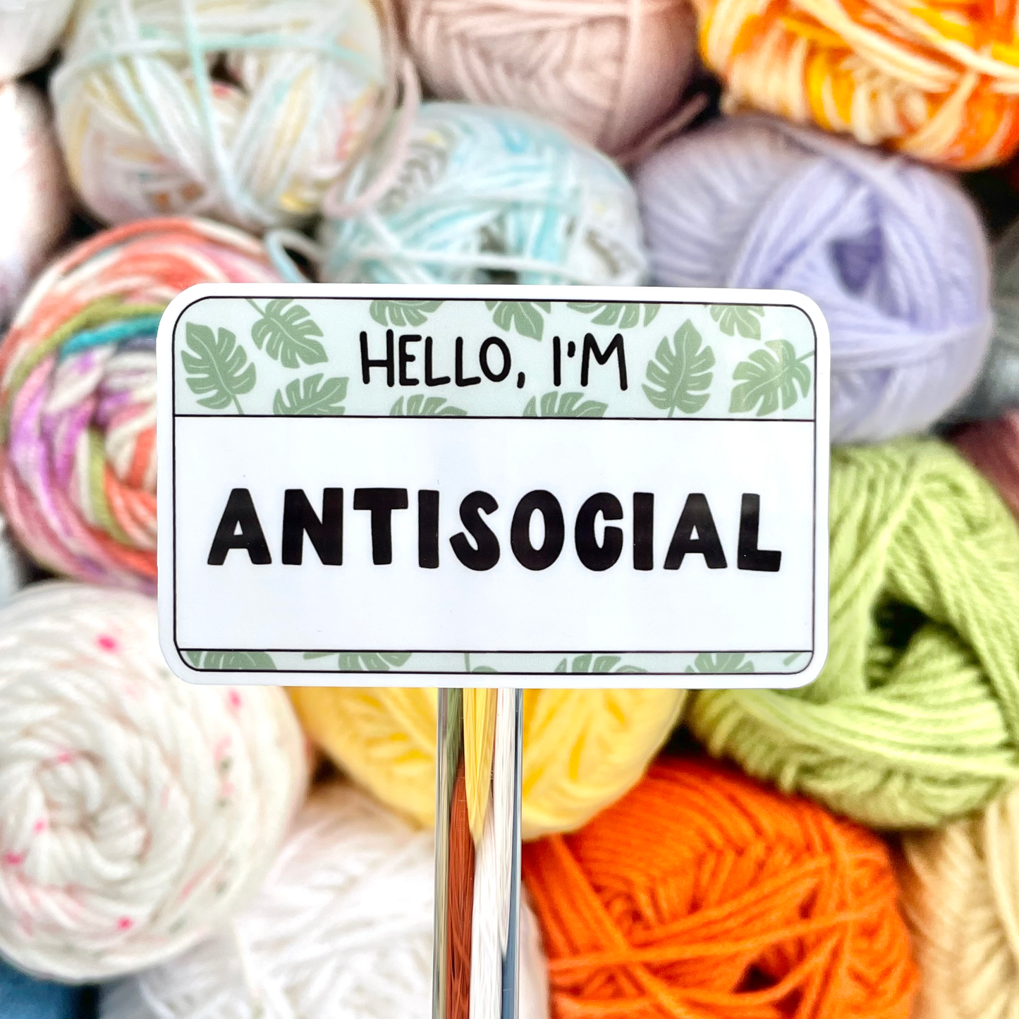 Hello I'm Antisocial Sticker