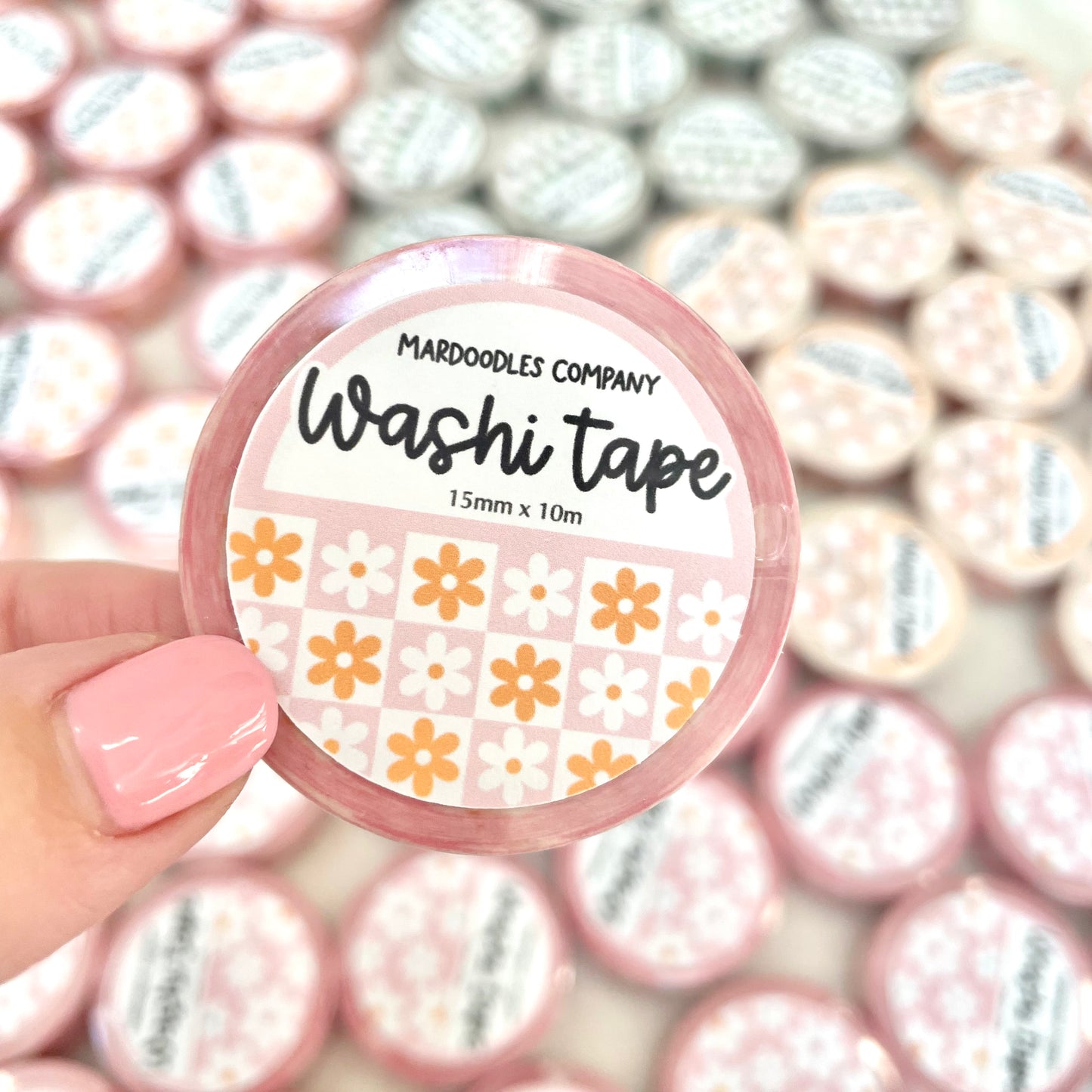 Checkered Daisy Washi Tape