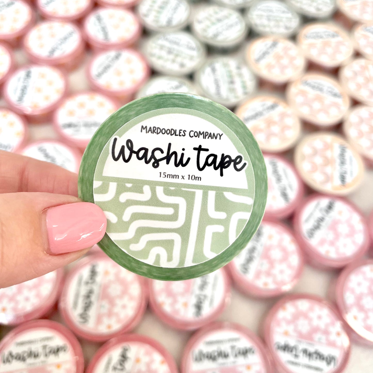 Green Squiggle Washi Tape