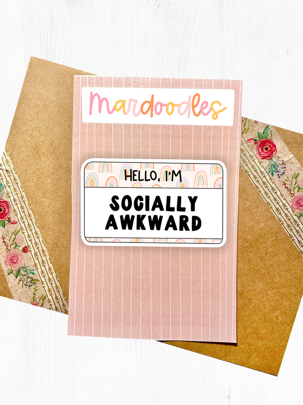 Hello I'm Socially Awkward Sticker