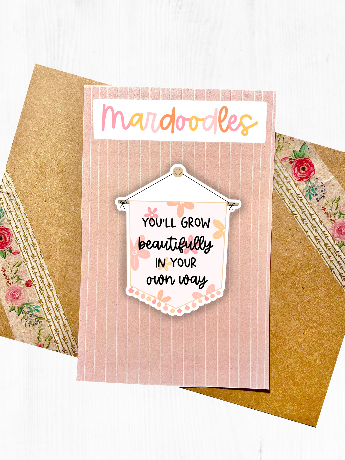 Floral Banner Sticker