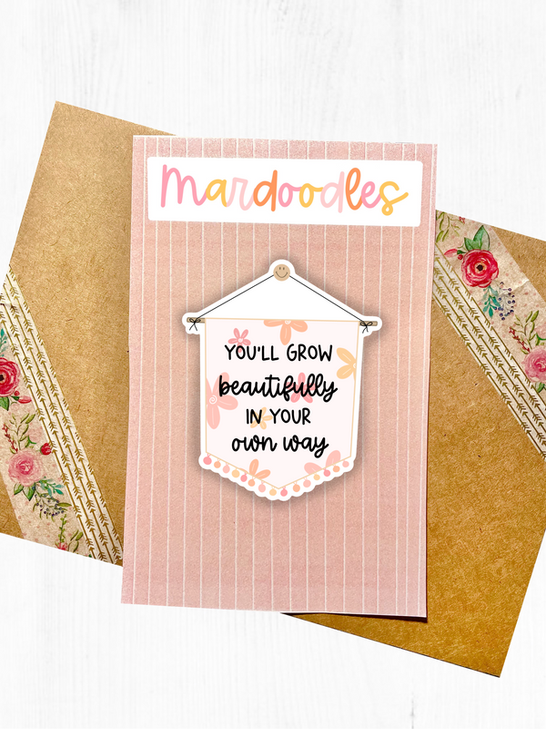 Floral Banner Sticker