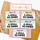 Hello I'm A Small Biz Owner Sticker