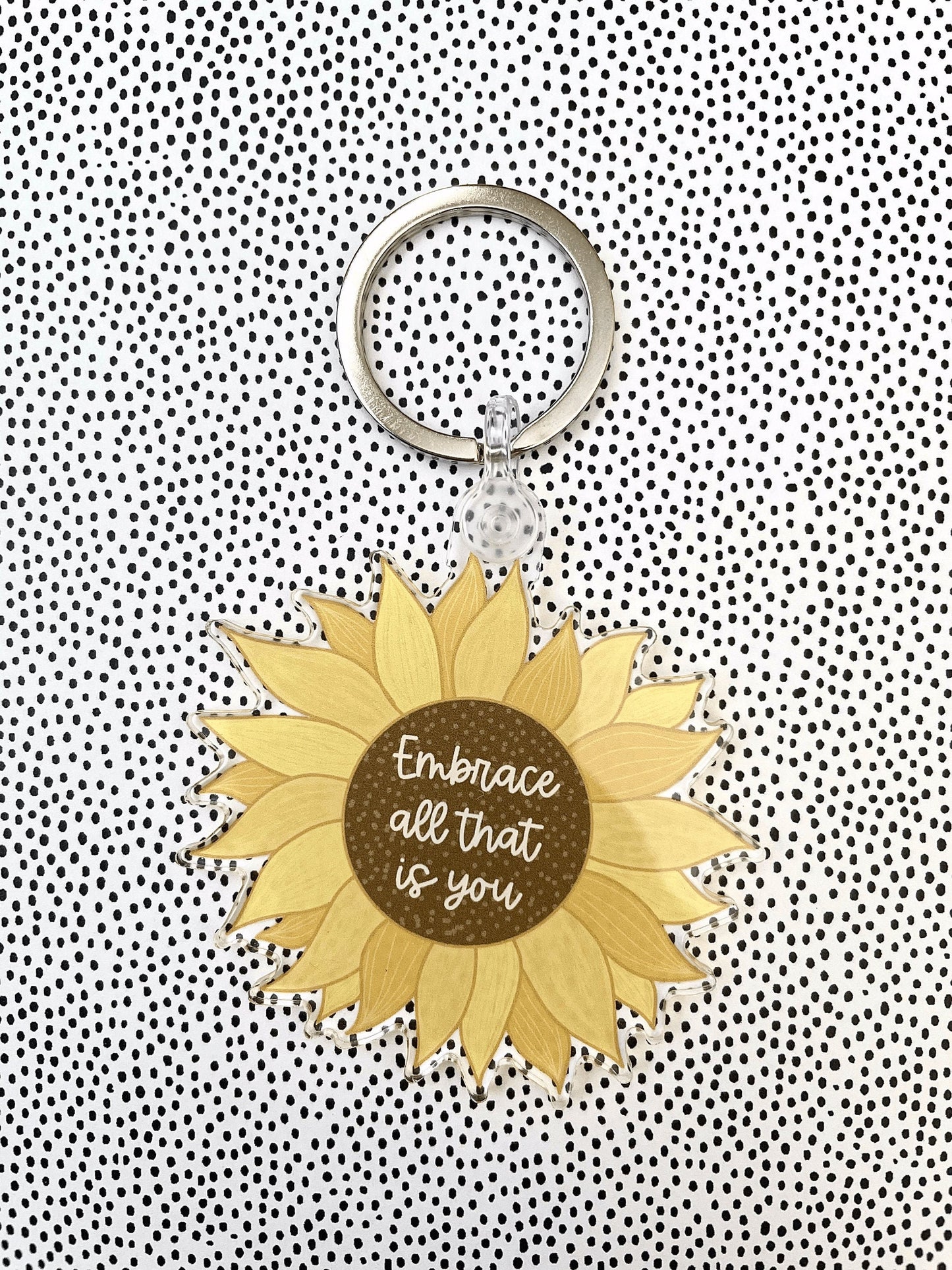 Acrylic Sunflower Keychain