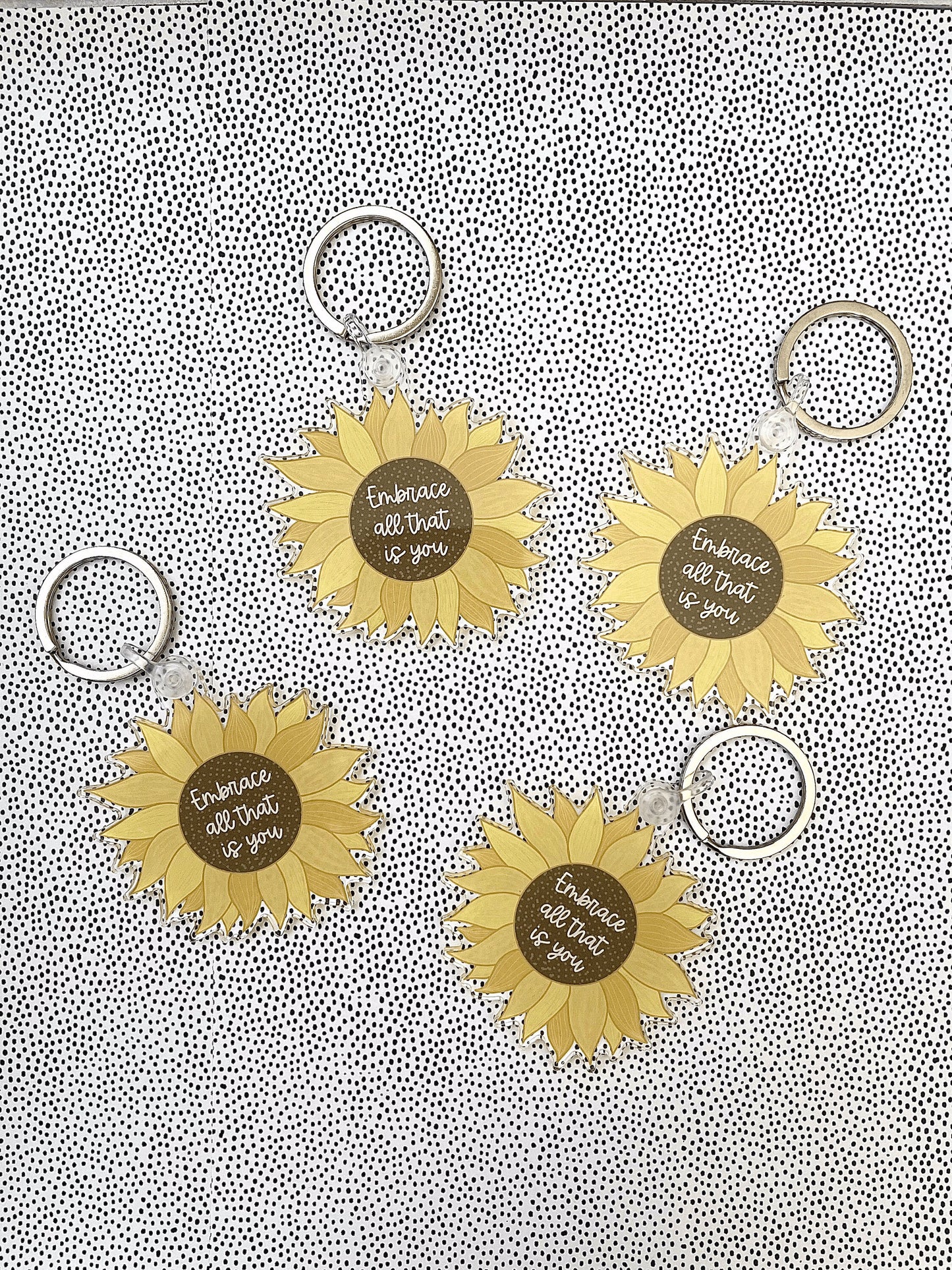 Acrylic Sunflower Keychain