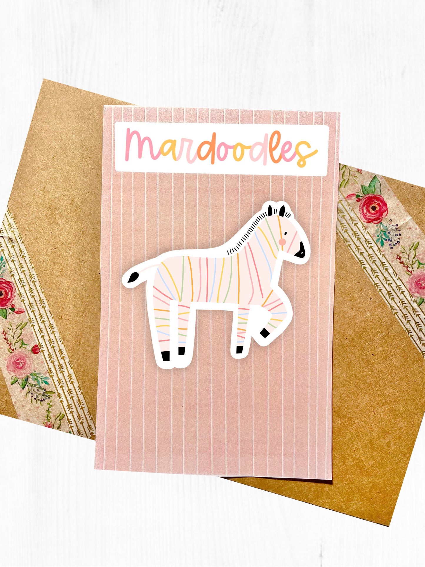 Rainbow Zebra Sticker