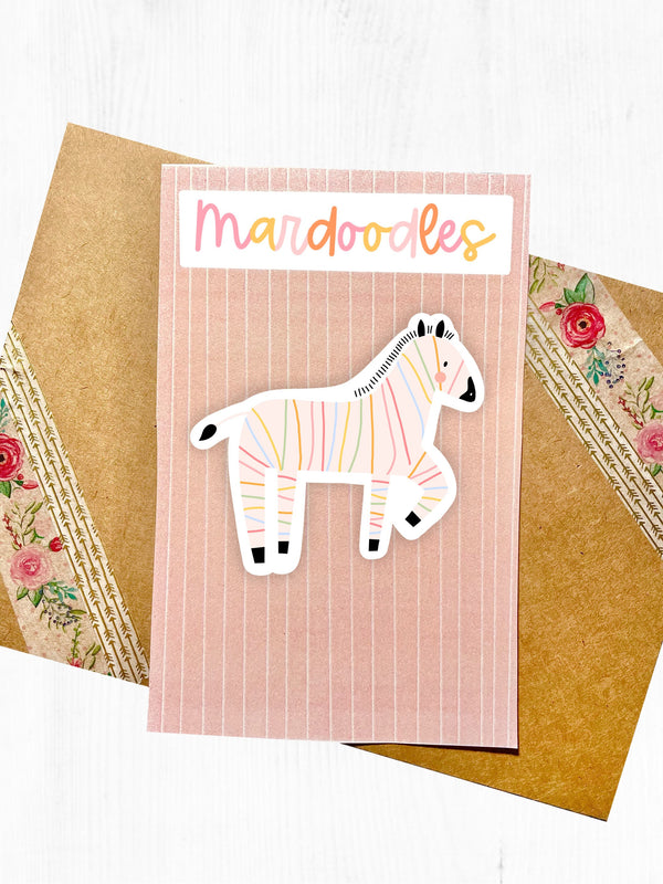 Rainbow Zebra Sticker