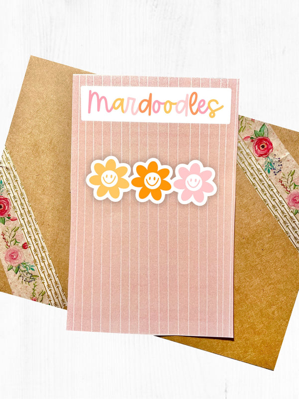 Mini Smiley Flower Sticker