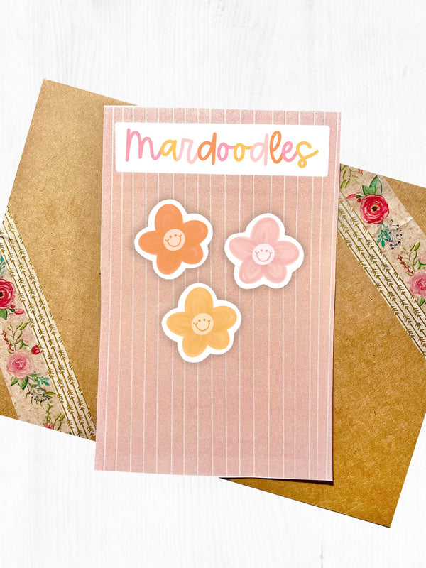 Mini Smiling Flower Sticker Pack